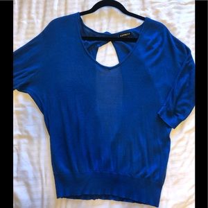 Express blue open-back top